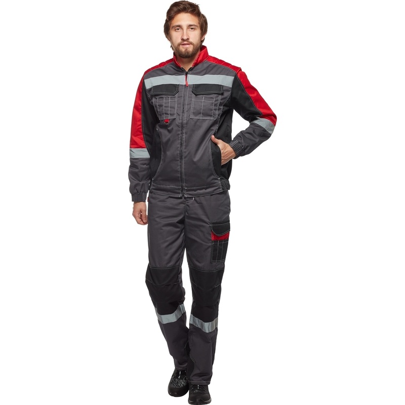 Изображение товара Рабочий летний костюм Формула СОП серый красный для промышленности