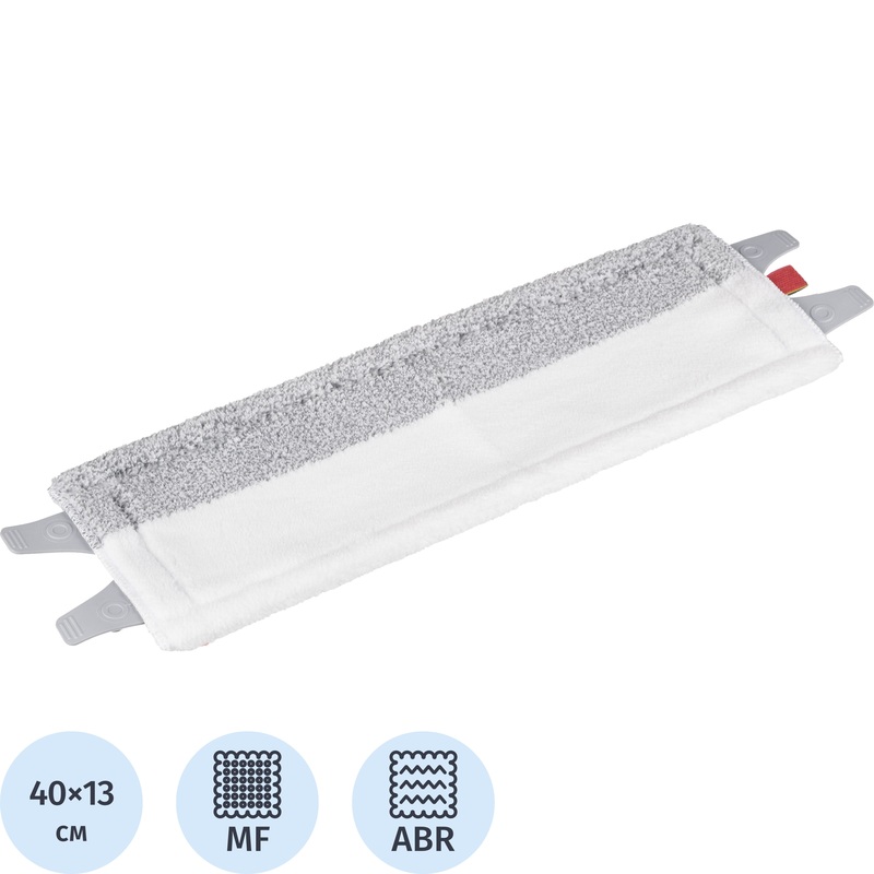 Изображение товара Насадка МОП для швабры-флаундера 40x13 см микрофибра и абразив Россия