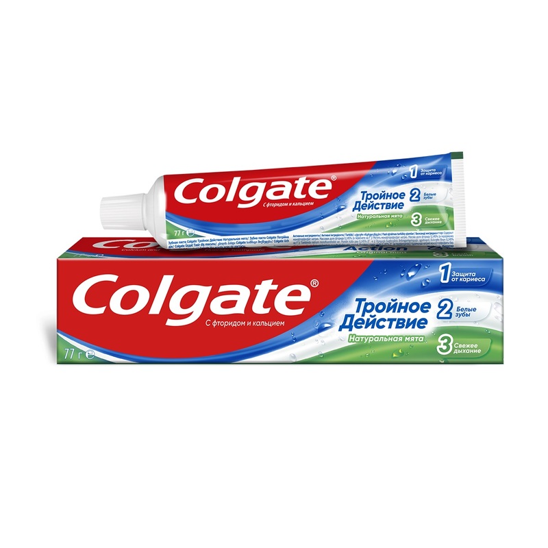 Изображение товара Зубная паста Colgate Тройное действие Натуральная мята 50 мл для защиты и Свежести дыхания
