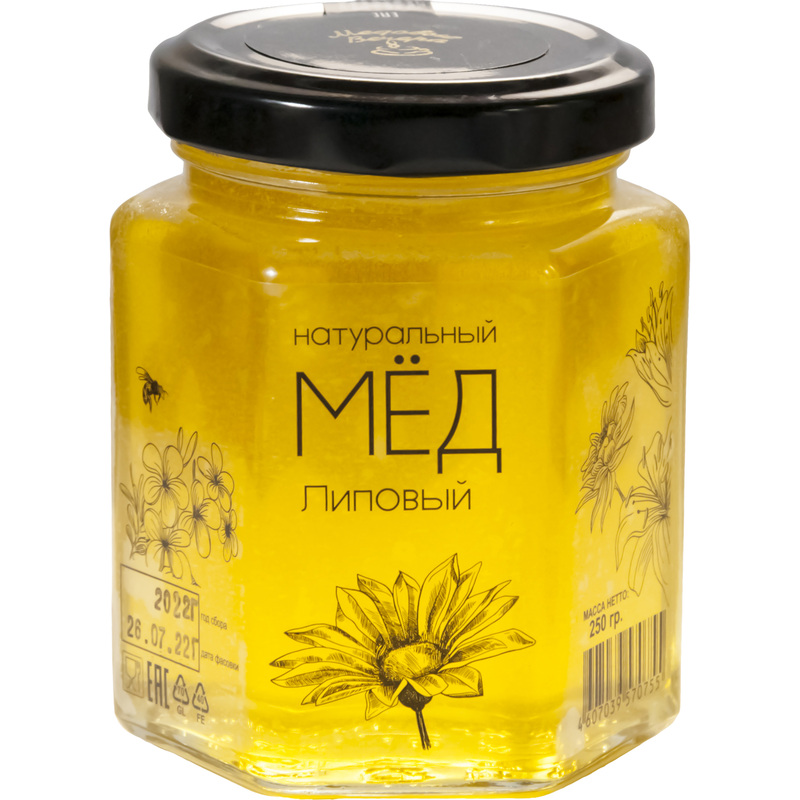 Изображение товара Мед Медовые Вечера Липовый 250 г натуральный липовый мед