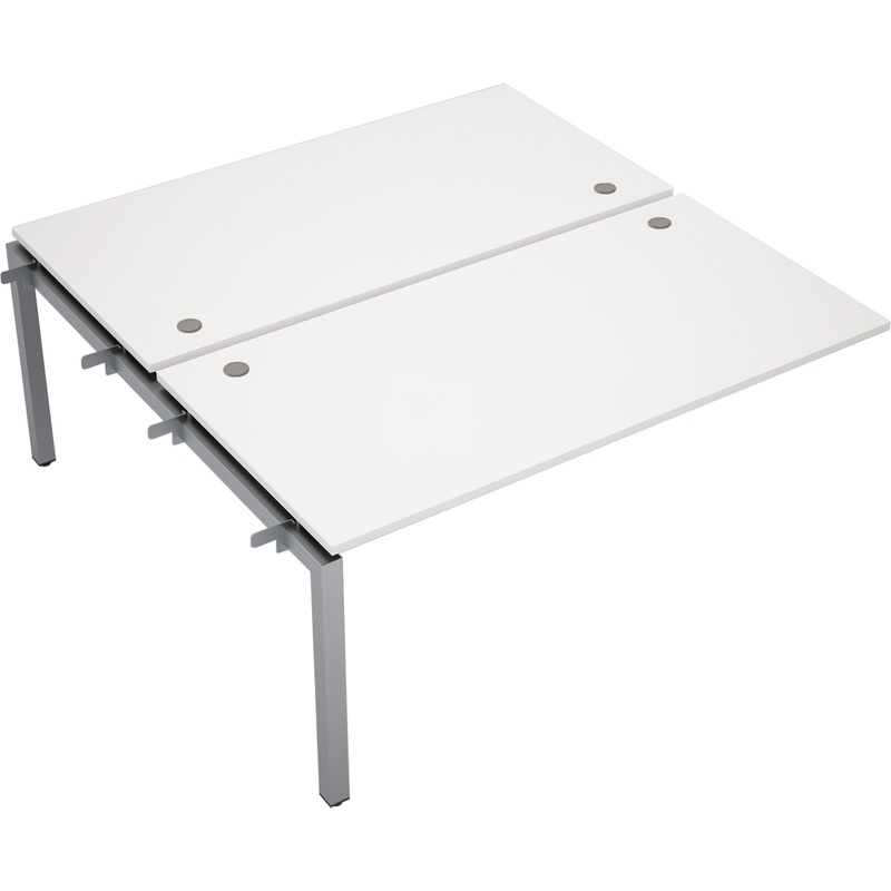 Изображение товара Рабочая станция Avance 6МБС.5284 двухместная (белый/алюминий матовый, 1600х1635х750 мм)