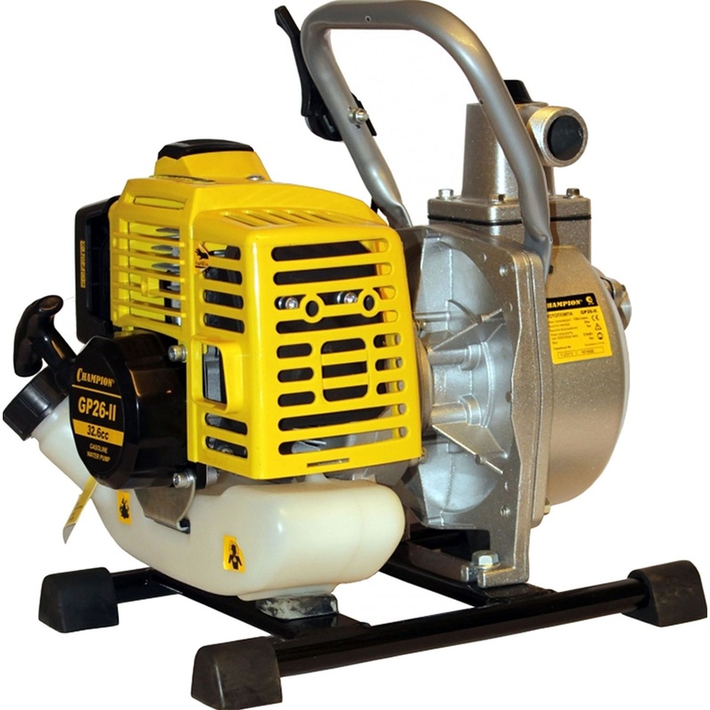Изображение товара Бензиновая мотопомпа Champion GP26-II для чистой воды легкая и мощная