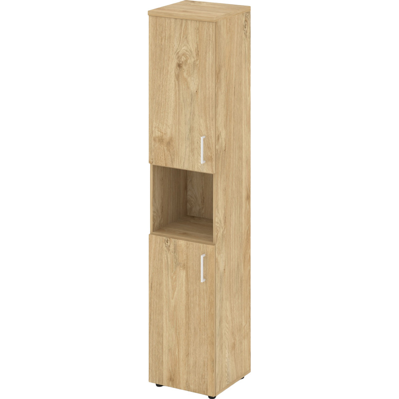 Изображение товара Шкаф для документов Style Project SN.STU-107(R) полузакрытый тиквуд светлый/белый 400x400x1982 мм