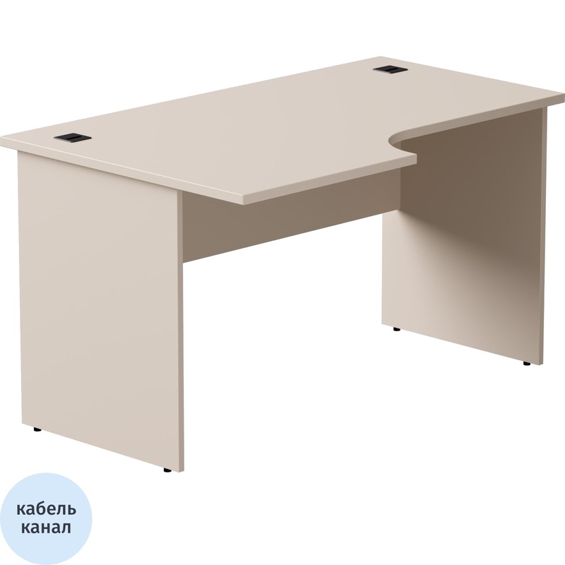 Изображение товара Эргономичный левый письменный стол EVO 254S013GU кашемир 1380х870х755 мм