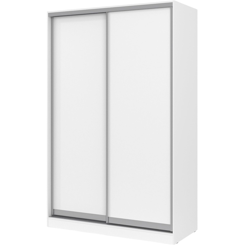 Изображение товара Двухдверный шкаф-купе Comfort из ЛДСП 1204x600x2201 мм белый современный дизайн