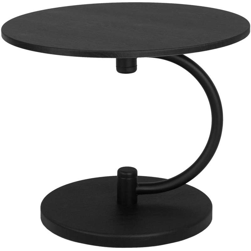 Изображение товара Журнальный стол Дуэт 13 черный круглый 600x600x490 мм МДФ металл