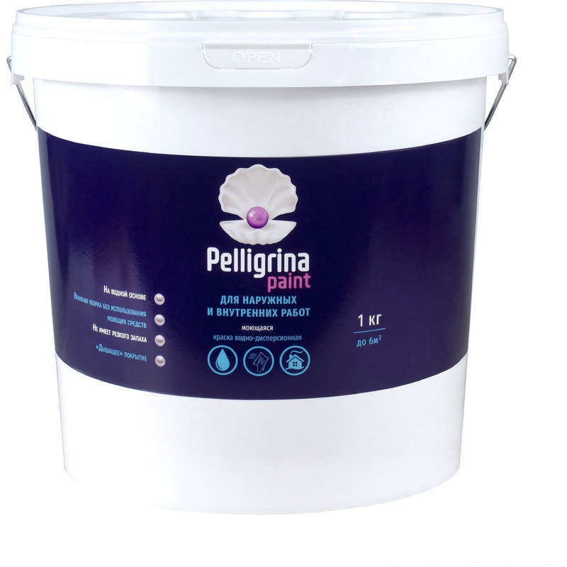 Изображение товара Краска для фасадов Pelligrina Paint белоснежная матовая 25 кг