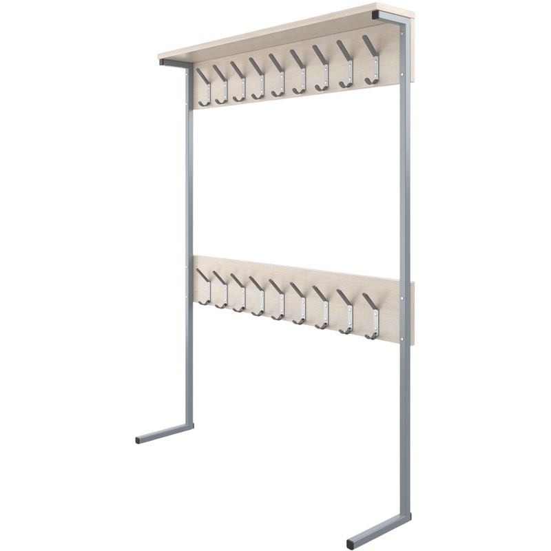 Изображение товара Вешалка односторонняя Комус Мебель (дуб шамони светлый/серый, 1200х275х1600 мм)