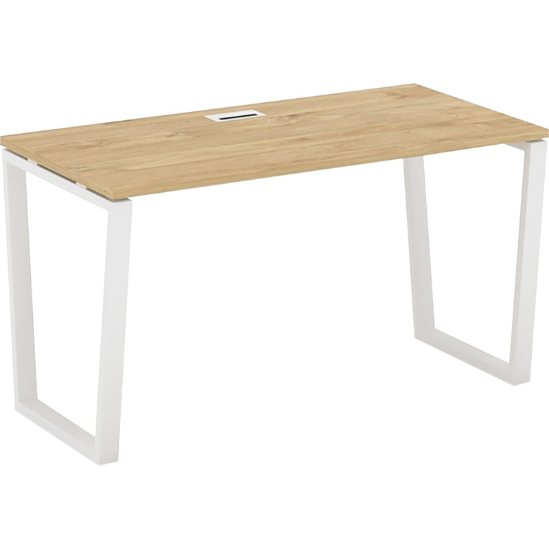 Изображение товара Стол прямой Style Project SN-6T2.SP-015 (тиквуд светлый/белый, 1780х700х750 мм)