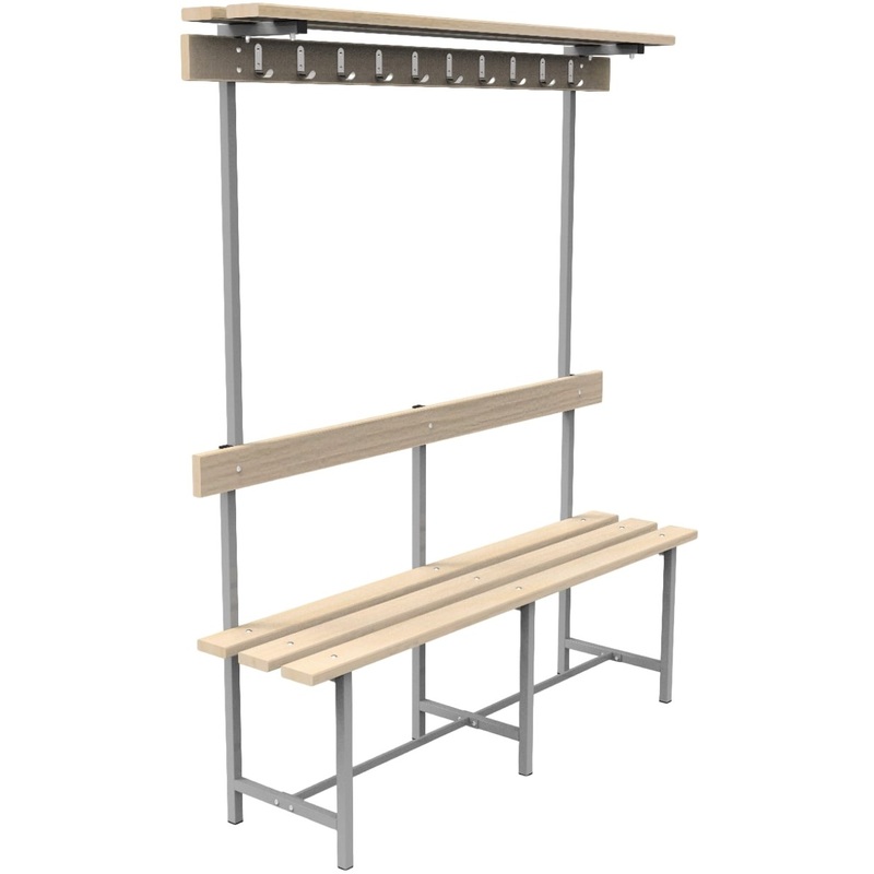 Изображение товара Скамья Титан Мета СВТ-8 с регулируемыми опорами и полкой из сосны 1500x395x1760 мм