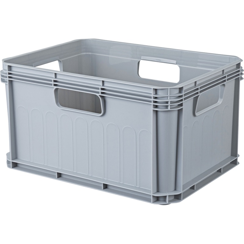 Изображение товара Ящик пластиковый универсальный Евробокс 400х300х220 мм серый (425232830)