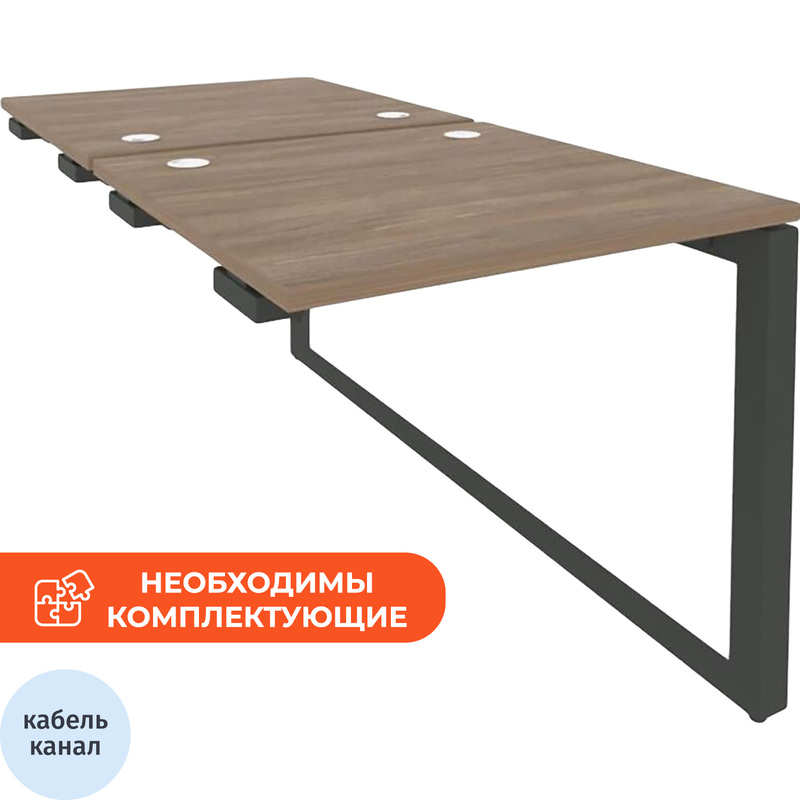 Изображение товара Рабочая станция на 2 рабочих места ONIX-О O.MO-D.SPR-0.8 (дуб аризона/антрацит, 780х1635х750 мм)