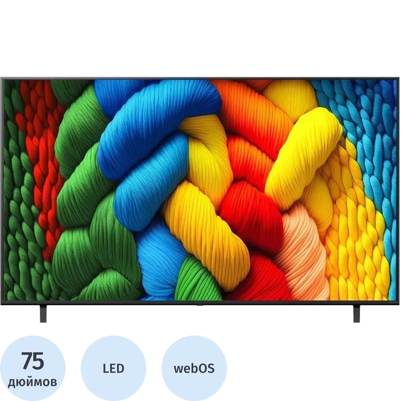 Изображение товара Телевизор LG 75NANO80A6B.ARUG 75 дюймов Ultra HD 4K