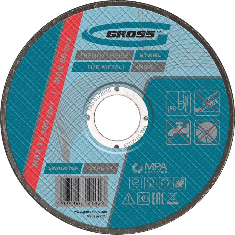 Изображение товара Диск (круг) отрезной по металлу Gross 125х1.2х22.2 мм (74369)