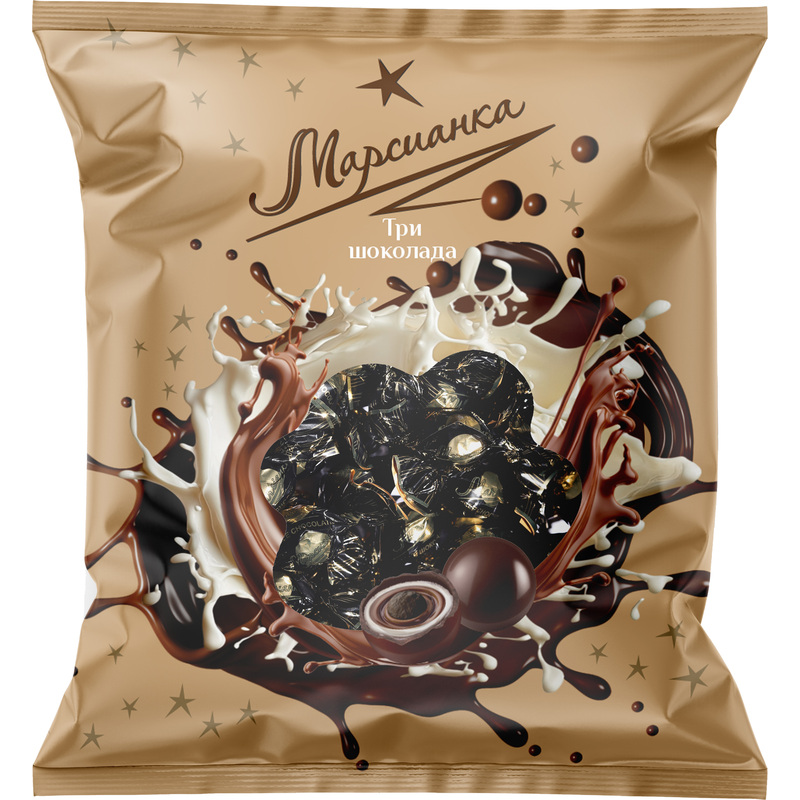 Изображение товара Конфеты шоколадные Марсианка Три Шоколада 1 кг