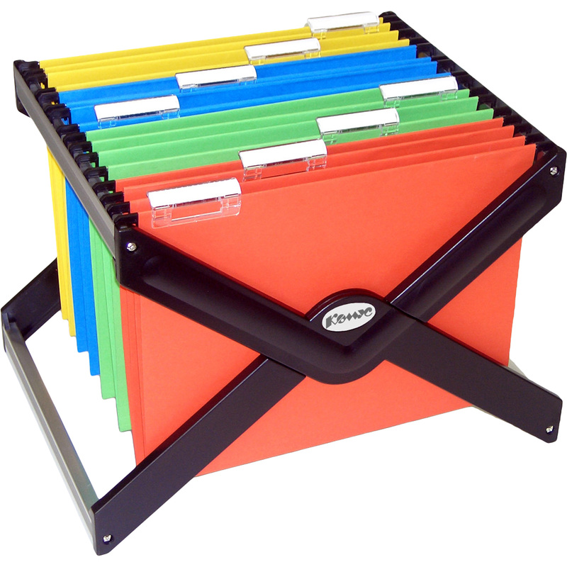 Изображение товара Подставка для подвесных папок Комус 275x410x320 мм черная складная