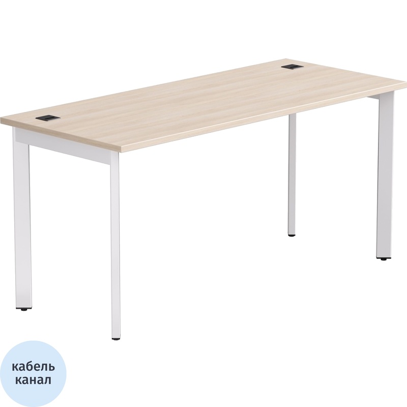 Изображение товара Стол прямой EVO 254S004DY9003 белый дуб соната металлический каркас