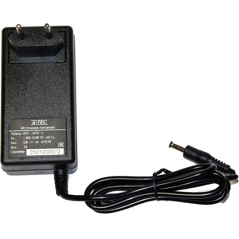 Изображение товара Источник стабилизированного питания ATEC БП12-3 12 В 3 А для систем видеонаблюдения и охраны