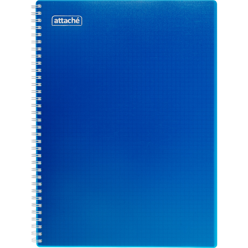 Изображение товара Бизнес-тетрадь Attache Plastic А4 120 листов синяя в клетку на спирали