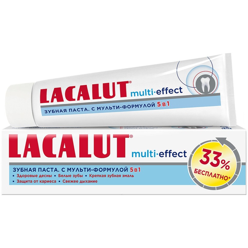Изображение товара Зубная паста Lacalut Multi-effect 100 мл для укрепления эмали и свежести дыхания