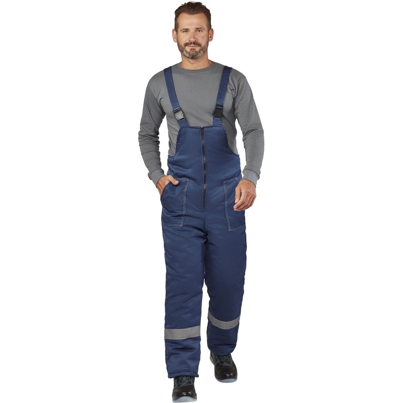 Изображение товара Полукомбинезон рабочий зимний мужской з32-ПК с СОП синий из ткани грета (размер 96-100 (48-50), рост 170-176)