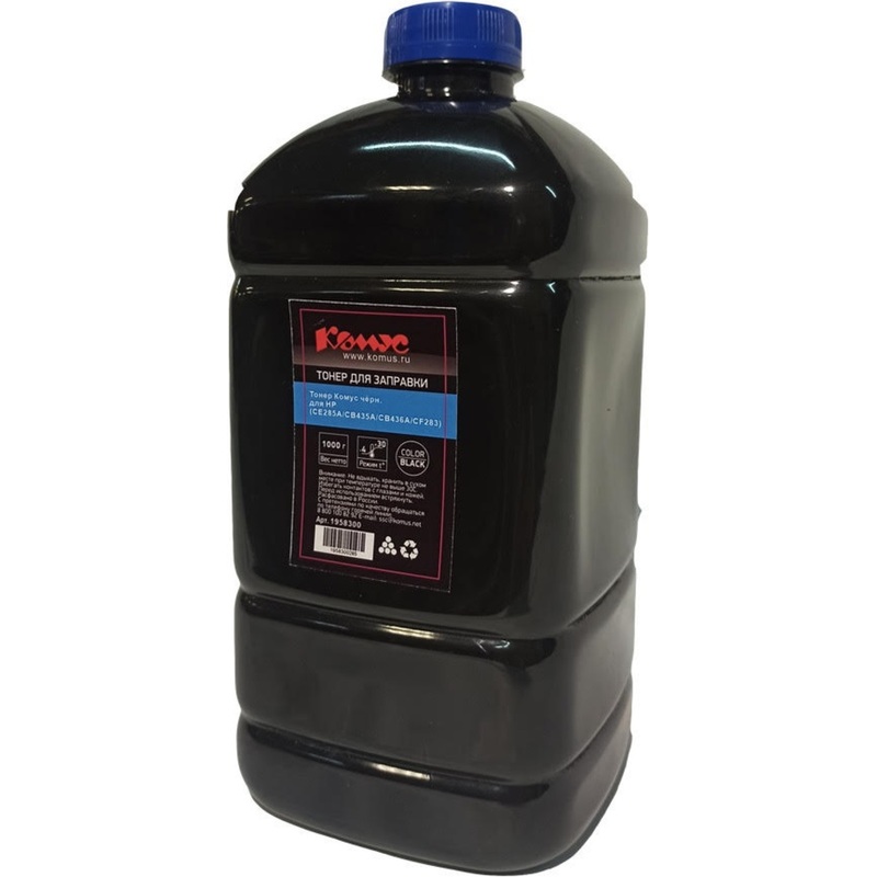 Изображение товара Тонер Комус CE285A для HP/Canon черный 1000 г совместимый