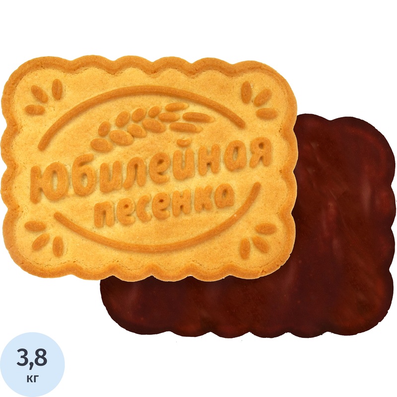 Изображение товара Печенье сахарное в глазури Дымка Юбилейная песенка 3.8 кг для детей и взрослых