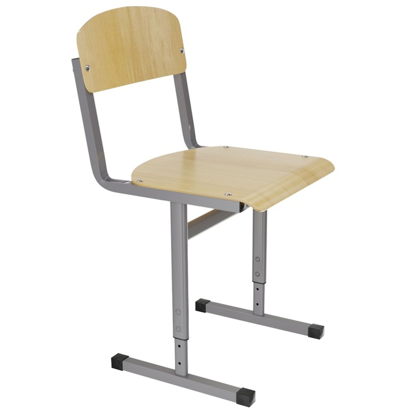Изображение товара Учебный стул Оптима из металла и фанеры для детей 2-4 лет серый регулируемый
