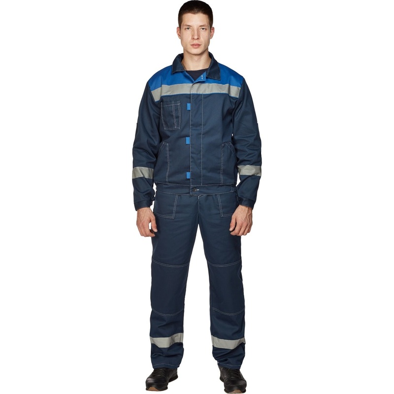 Изображение товара Костюм рабочий летний мужской л20-КБР с СОП синий/васильковый