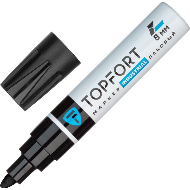 Изображение товара Промышленный лаковый маркер TOPFORT ZP2502 черный 6-8 мм для металла стекла и дерева