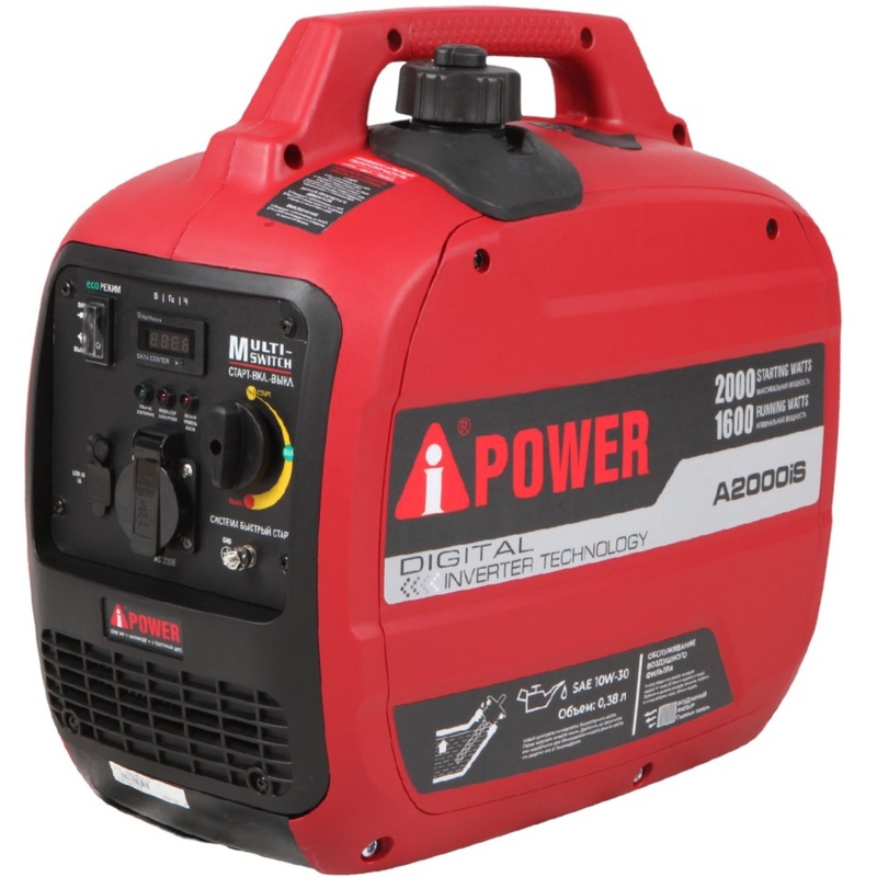 Изображение товара Инверторный бензиновый генератор A-iPower A2000iS 2 кВт резервное питание