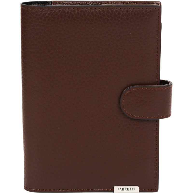 Изображение товара Обложка для проездного/для пропуска/для карт и удостоверений Fabretti натуральная кожа коричневая