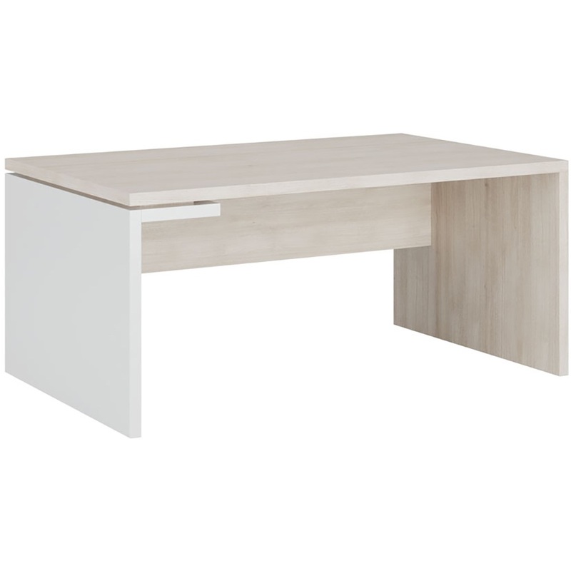 Изображение товара Стол руководителя письменный Zion T 112 ZIO28511221 дуб светлый/белый 1600х1000 мм