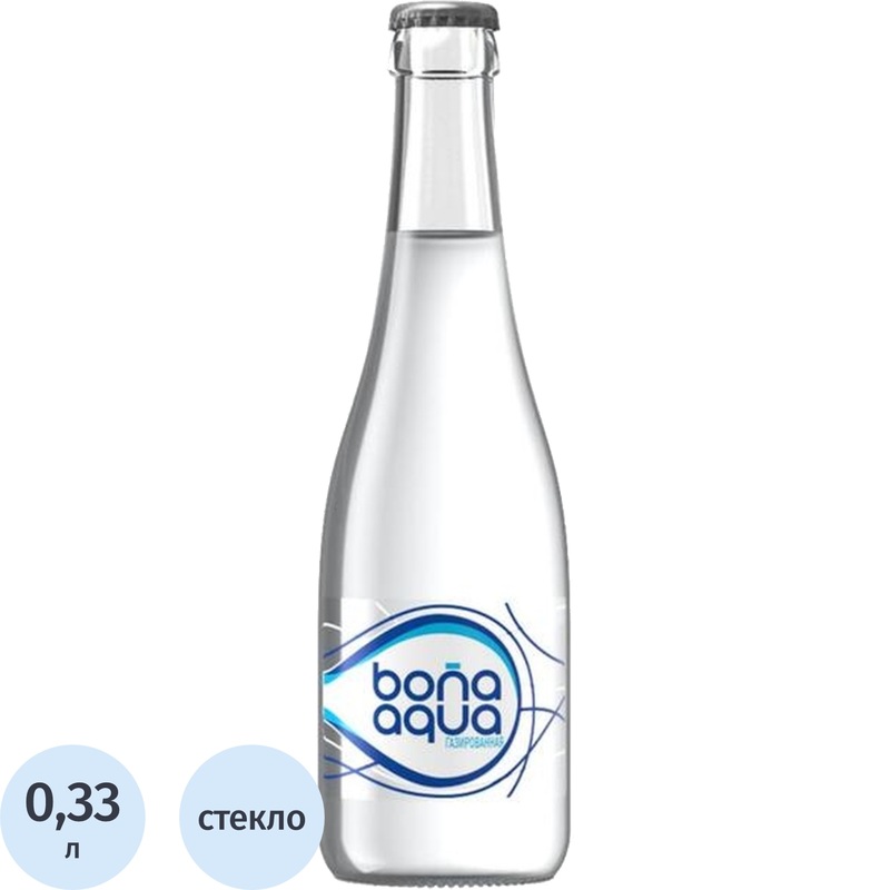 Изображение товара Газированная питьевая вода Bona Aqua 0.33л пластиковая бутылка Россия