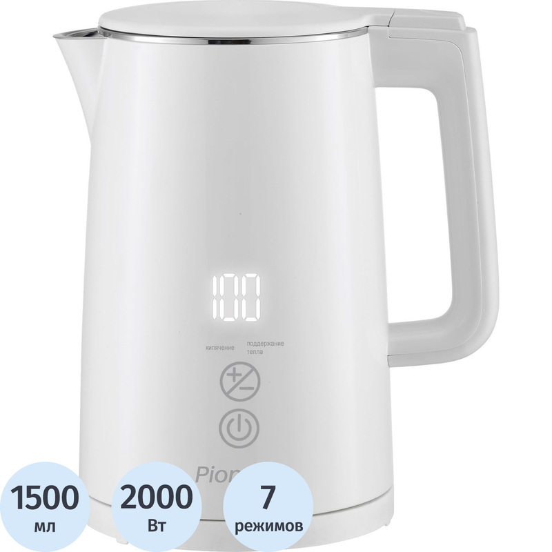 Изображение товара Чайник электрический Pioneer KE577M белый