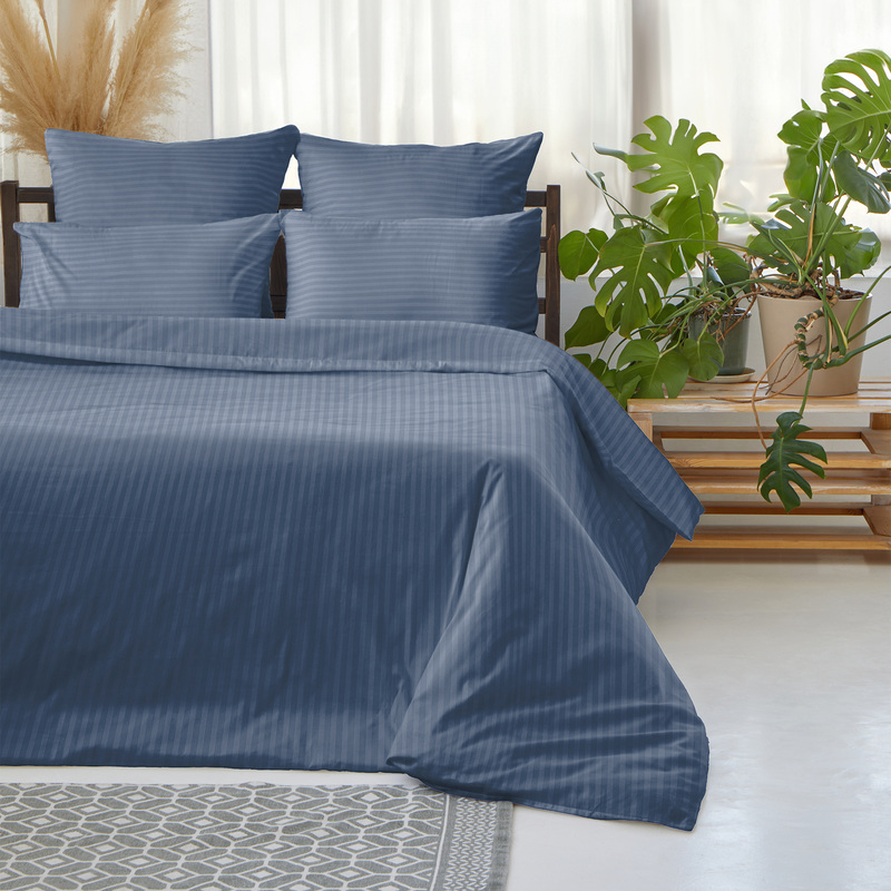 Изображение товара Пододеяльник 2-спальное Волшебная ночь Laguna 180x215 см ранфорс серо-синий гипоаллергенный