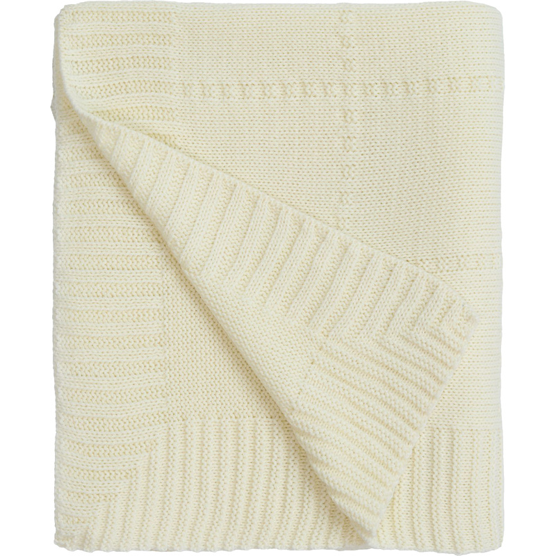 Изображение товара Плед Teplo Quadrisma акрил 90x160 см молочно-белый стильный для дома