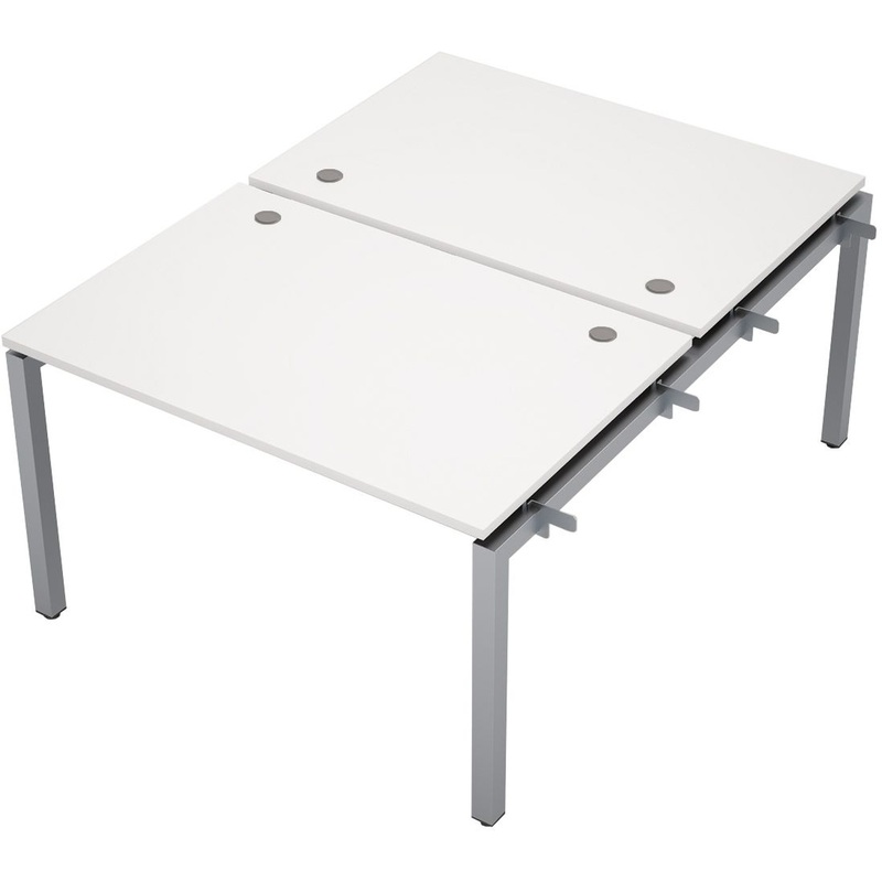 Изображение товара Рабочая станция Avance 6МБН.5288 двухместная алюминий белый