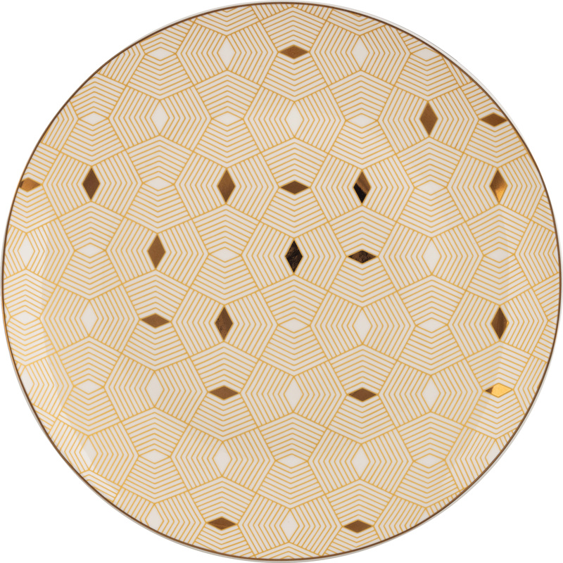 Изображение товара Обеденная тарелка Nadoba Mari Gold 27 см фарфор с золотым кантом