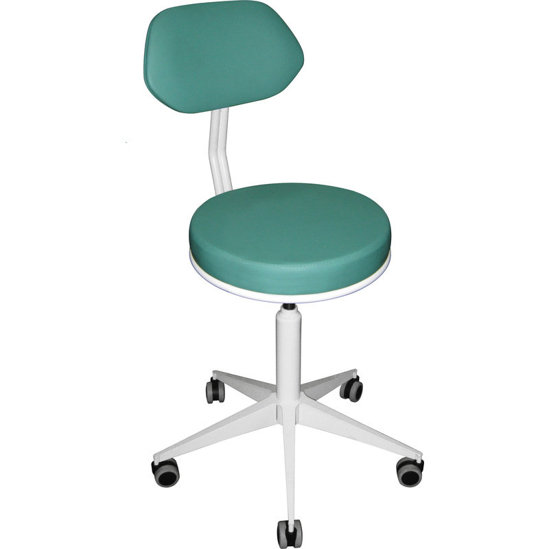 Изображение товара Медицинское винтовое кресло М106-01 в морской волне и белом цвете для клиник