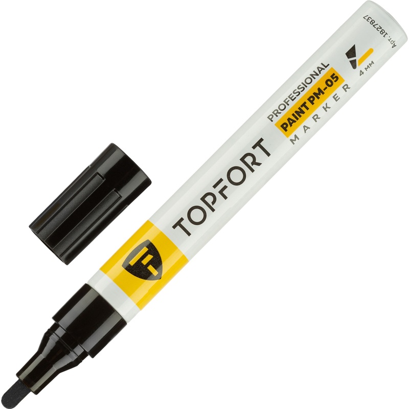 Изображение товара Маркер промышленный лаковый TOPFORT ZP1501 чёрный 4 мм (1827837)