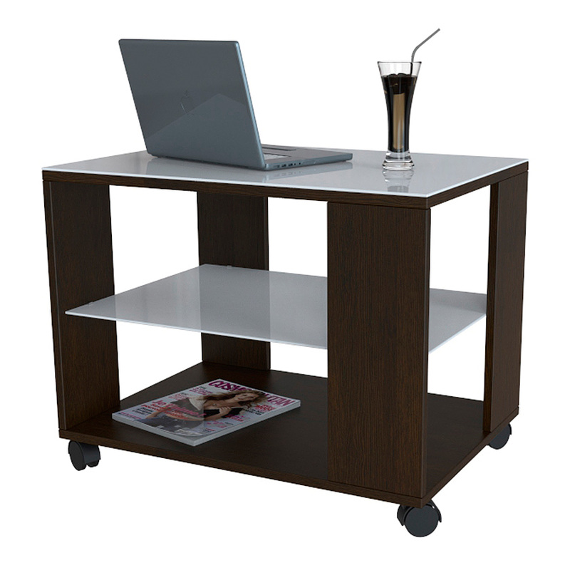 Изображение товара Журнальный столик BeautyStyle 5 венге со стеклом и колесиками