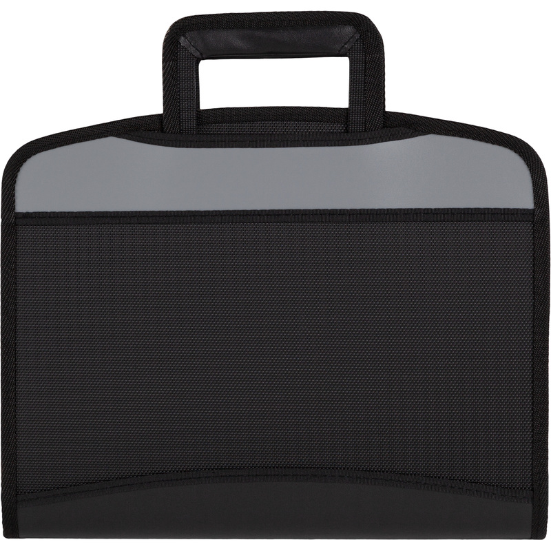 Изображение товара Папка-портфель Attache А4+ пластиковая черная 5 отделений с ручками и молнией