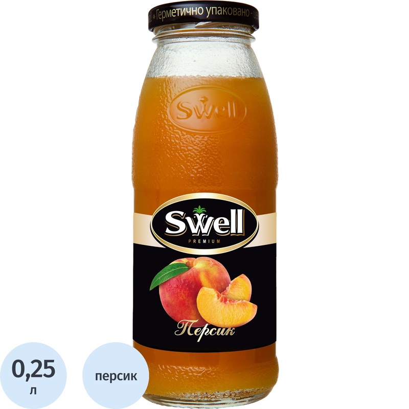 Изображение товара Нектар Swell персиковый с мякотью 0.25 л натуральный для детей