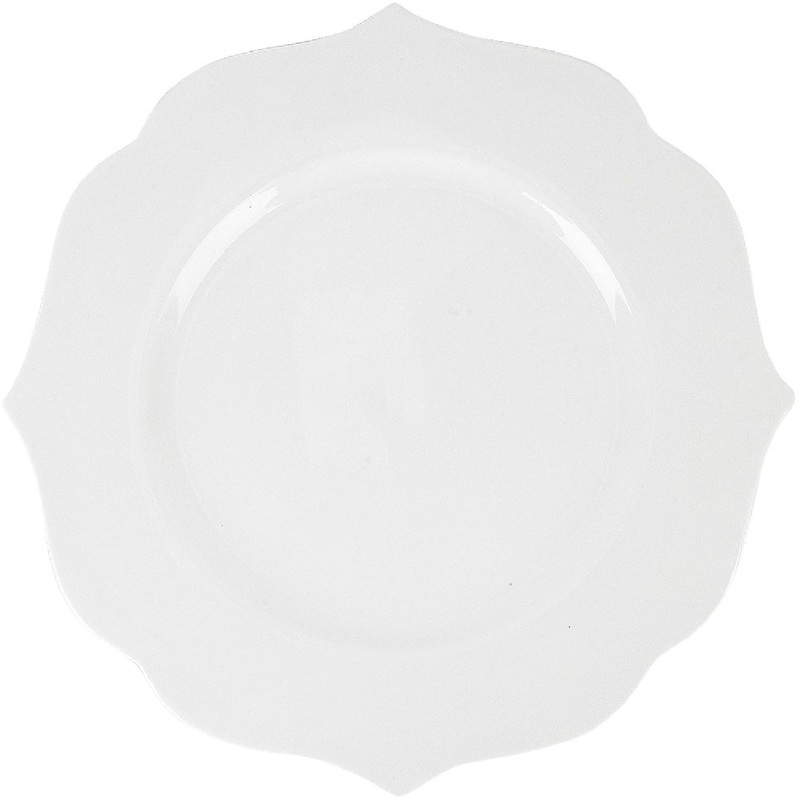 Изображение товара Обеденная фарфоровая тарелка Nouvelle Home Belle 28 см набор 2 шт белая