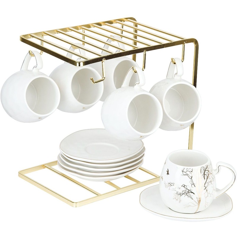 Изображение товара Набор чайный Nouvelle Home 5th Avenue Golden Forest на 6 персон фарфор 13 предметов