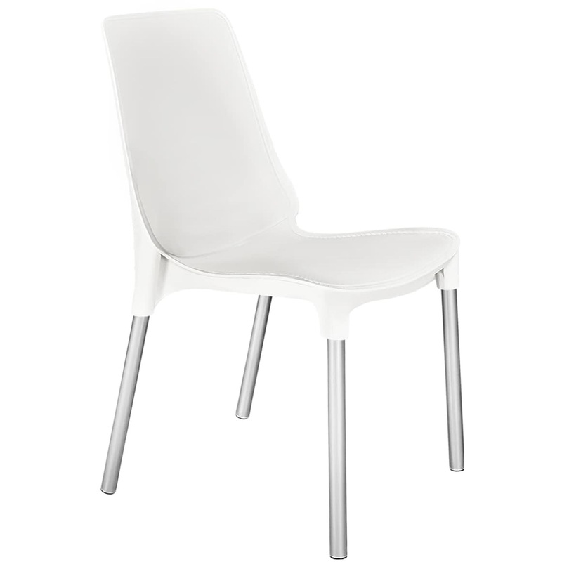 Изображение товара Обеденный стул Sheffilton SHT-S75 белый хром легкий и устойчивый