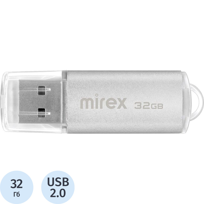 Изображение товара Флешка USB 2.0 32 ГБ Mirex Unit надежное устройство для хранения данных