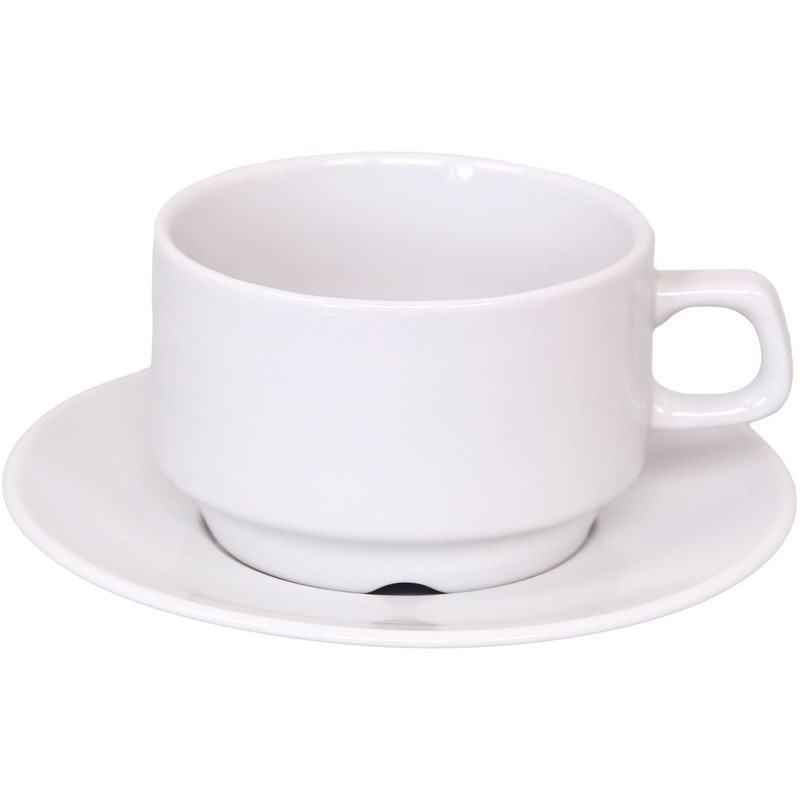 Изображение товара Чайная пара Дулёвский фарфоровый завод Белье фарфоровая 250мл 12 штук