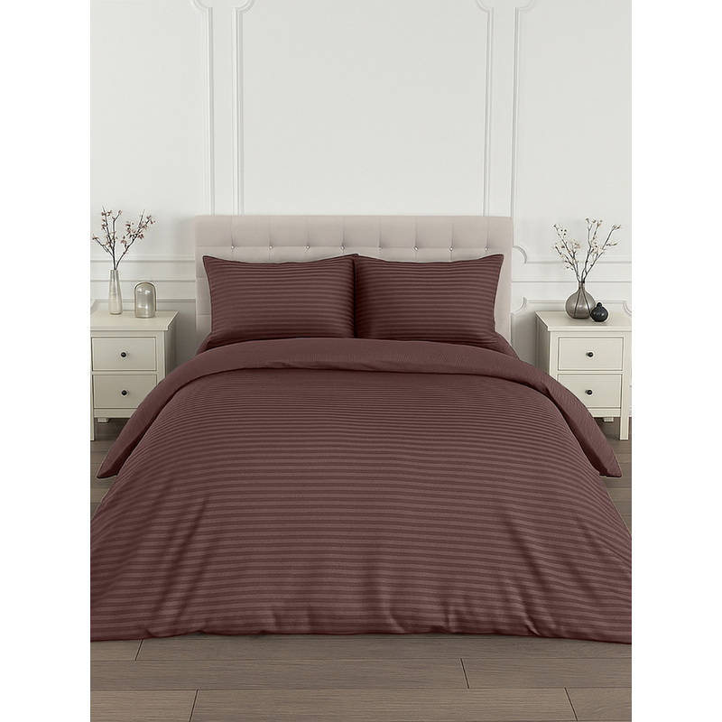 Изображение товара Комплект постельного белья Monocolor евро страйп-сатин 50x70/70x70 см